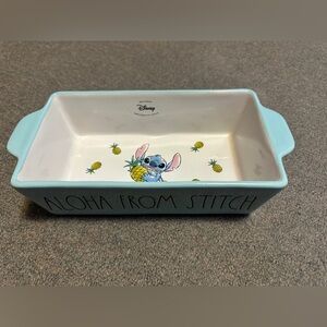 Rae Dunn Disney STITCH ‘Aloha From Stitch’ Baking Dish Loaf Pan Brand New!